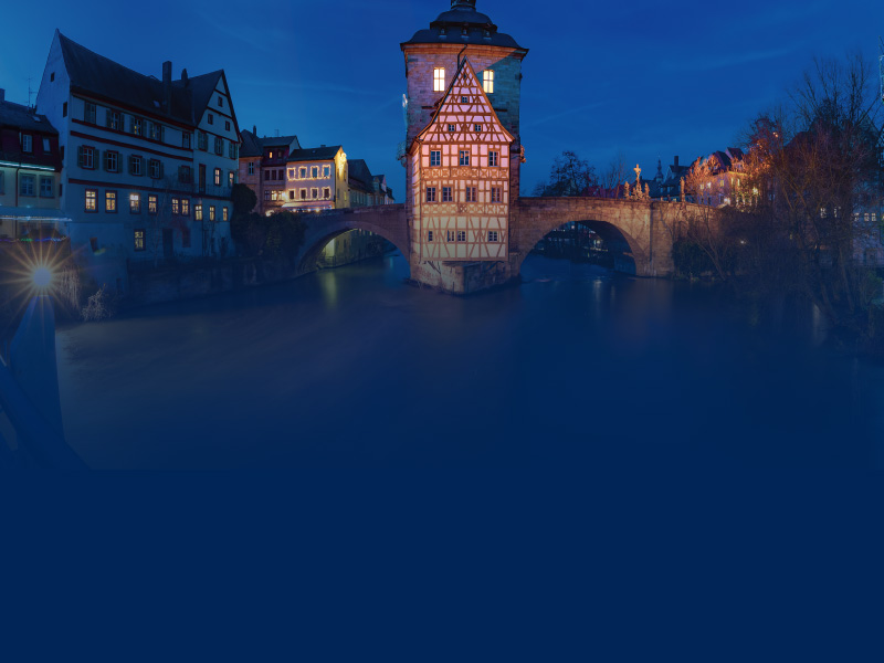 Blick auf das Alte rathaus in Bamberg
