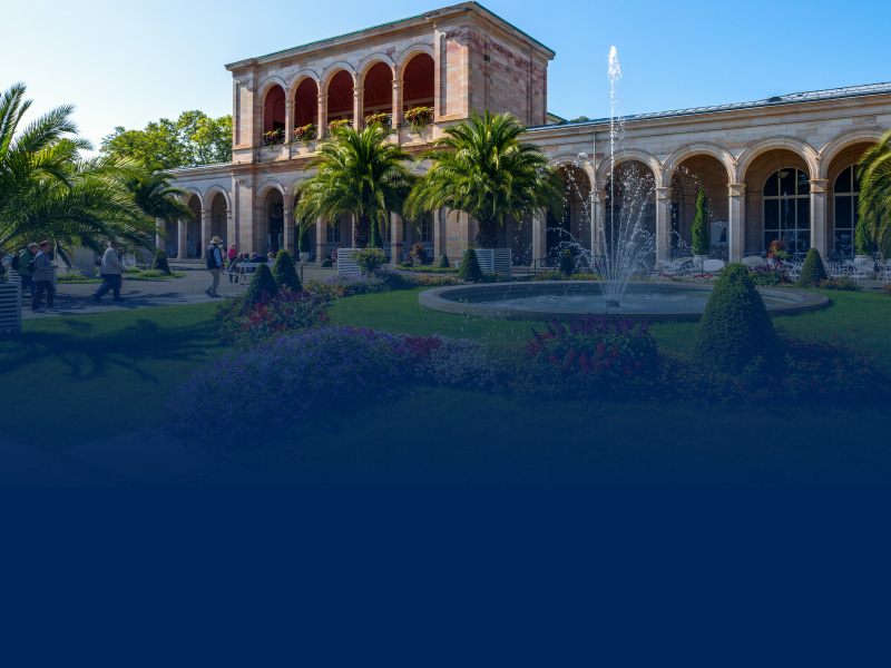 Historisches Gebäude im Kurpark von Bad Kissingen