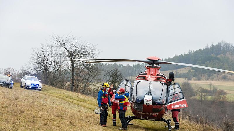 Ein Rettungshubschrauber aus N&uuml;rnberg landete am Samstagnachmittag auf dem Staffelberg, um den Verungl&uuml;ckten aufzunehmen.
