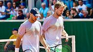Kevin Krawietz (links) und Tim Pütz stehen bei den Stuttgarter Boss Open im Viertelfinale.
