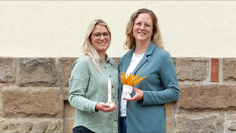 Die beiden Memmelsdorferinnen Melanie Rother (links) und Laura K&ouml;yer haben sich ihren Traum vom Selbstbedienungsschrank erf&uuml;llt.