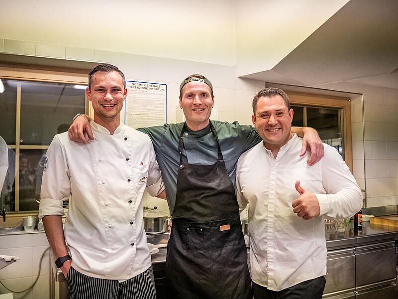 Aus Hammelburg zu Olympia. Lukas (links), Waldemar (Mitte) und Stefan (rechts).
