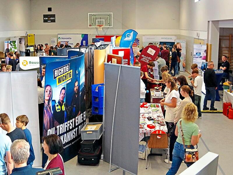 Reger Andrang herrschte in der Hermann-Söllner-Halle bei der Messe work@ludscht.Heike Schülein Reger Andrang herrschte in der Hermann-Söllner-Halle bei der Messe work@ludscht.Heike Schülein