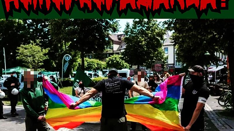 Was die Rechten wollen, zeigt dieses Bild eindeutig: Sie kämpfen gegen eine bunte und weltoffene Gesellschaft. Was die Rechten wollen, zeigt dieses Bild eindeutig: Sie kämpfen gegen eine bunte und weltoffene Gesellschaft.
