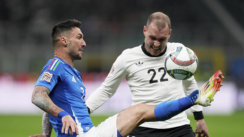 David Raum gab im Hinspiel gegen Italien nicht immer eine glückliche Figur ab. David Raum gab im Hinspiel gegen Italien nicht immer eine glückliche Figur ab.