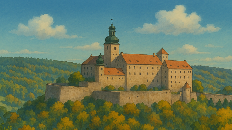 Die Plassenburg im Stil von Studio Ghibli