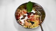 Sind Insekten das Essen von morgen? Grillen auf Couscous gab es am Campus Kulmbach zum Probieren.