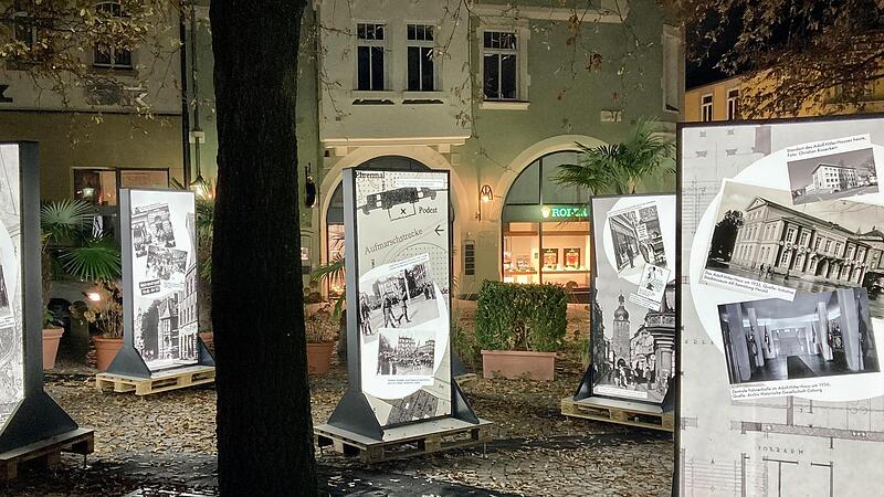 Leuchtende Installation am Ilse-Kohn-Platz. Bald in der Steingasse?
