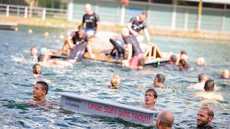 Stahlbeschäftigte von ArcelorMittal demonstrieren