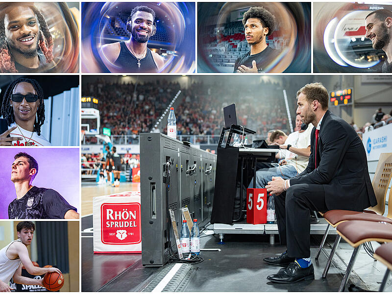 Wer bleibt, wer geht bei den BMA365 Bamberg Baskets? Neben Headcoach Anton Gavel ist die Zukunft vieler Spieler offen. Von unten links nach oben: Adrian Petkovic, Richard Balint, Austin Crowley, Cobe Williams, EJ Onu, Demarcus Demonia und Daniel Keppeler. Wer bleibt, wer geht bei den BMA365 Bamberg Baskets? Neben Headcoach Anton Gavel ist die Zukunft vieler Spieler offen. Von unten links nach oben: Adrian Petkovic, Richard Balint, Austin Crowley, Cobe Williams, EJ Onu, Demarcus Demonia und Daniel Keppeler.