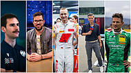 Unser Experten-Panel für die Formel 1 2025: Moritz Löhner, Tobias Schimon, Christopher Haase, Sascha Roos und Marco Wittmann.