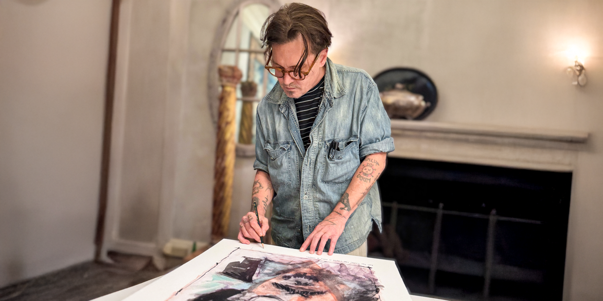 Weltstar Johnny Depp zeigt Werke in Kloster Banz