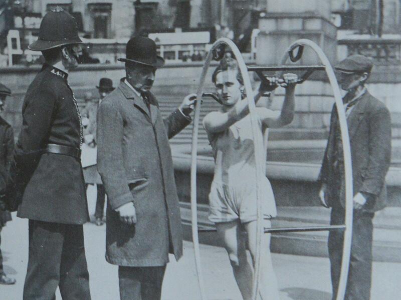 Mit dem Rhönrad in London