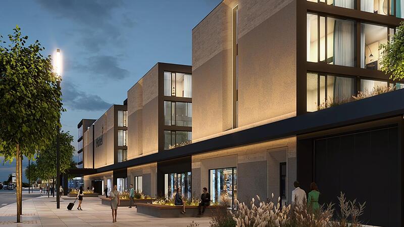 Investor Felix Timm verspricht eine Aufwertung neben dem Bahnhof: So soll die neue Front an der Ludwigstra&szlig;e aussehen.