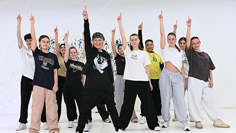Dany R&uuml;ger und ihre Hip-Hop-Tanzgruppe.