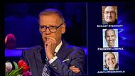 Beim &bdquo;Oster-Special&ldquo; von &bdquo;Wer wird Million&auml;r?&ldquo; tauchte pl&ouml;tzlich der in Coburg bestens bekannte Frederik Leberle als m&ouml;glicher Telefonjoker auf. Im Bild Moderator G&uuml;nther Jauch.
