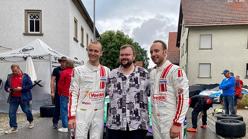 Christopher Haase und Simon Reicher beim Fan-Fest in Schederndorf.