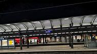 Bahnhof Bamberg bei Dunkelheit Bahnhof Bamberg bei Dunkelheit