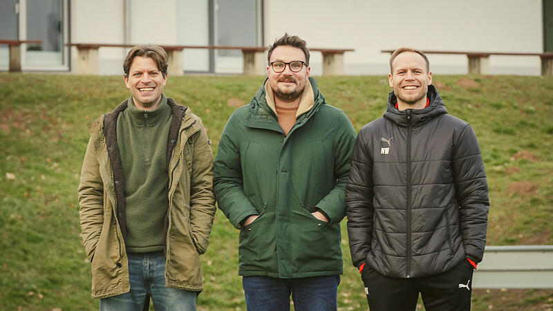 Unterstützen fortan im NLZ der DJK Bamberg (von links): Janos Wunder, Roman Rabak und Nicolas Wunder
