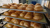 Brötchen auf einer Bake-Tex-Unterlage.