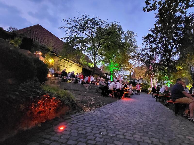 Blick in den Garten des Probstenhofes.