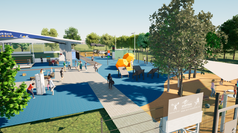 So wird der neue Sportpark des MTV 1882 Bamberg aussehen.