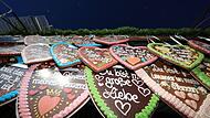 Lebkuchenherzen auf dem Oktoberfest Lebkuchenherzen auf dem Oktoberfest