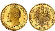 20-Mark-St&uuml;ck Herzog Ernst II. von Sachsen-Coburg und Gotha aus dem Jahr 1872