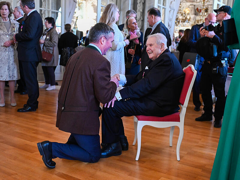 Gro&szlig;er Empfang in Coburg: Mehr als 200 geladene G&auml;ste gratulierten Andreas Prinz von Sachsen-Coburg und Gotha zum 80. Geburtstag.