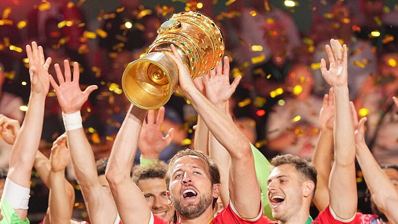 Harry Kane gewinnt mit seinem Team Bayern M&uuml;nchen den DFB-Pokal.