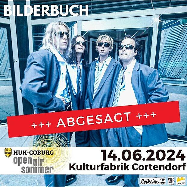 Bilderbuch Konzert beim Coburger Huk-Open-Air wegen Fu&szlig;ball Europameisterschaft abgesagt