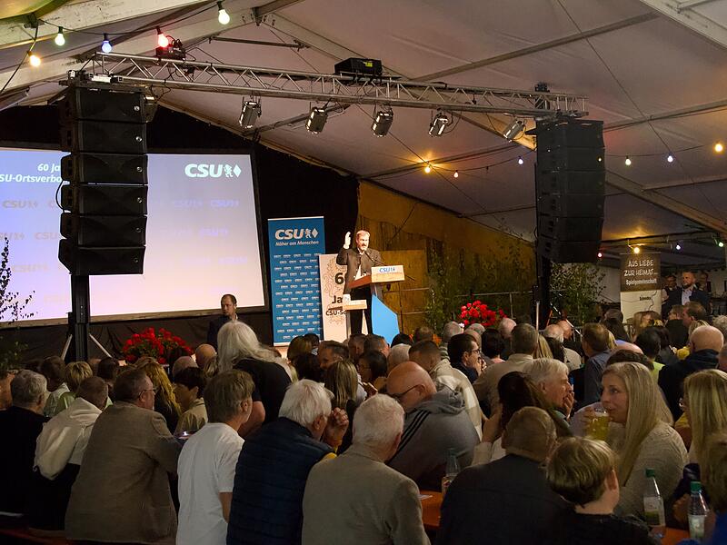Feier 60 Jahre CSU Schondra mit Ministerpräsident Markus Söder