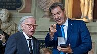 Klaus Doldinger mit Markus Söder