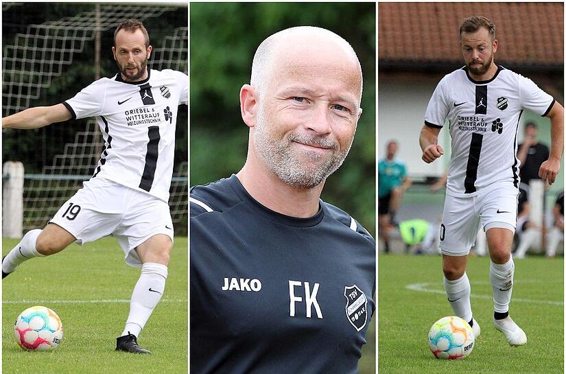 Allen Grund zur Freude hat Fabian Kemmer (Mi.): Der Coach hat mit dem TSV Schammelsdorf bislang alle vier Spiele in der neuen Bezirksliga-Saison gewonnen. Dazu beigetragen haben auch die Neuzug&auml;nge Daniel Kr&uuml;ger (li., SV Memmelsdorf) und Jonas H&uuml;m...