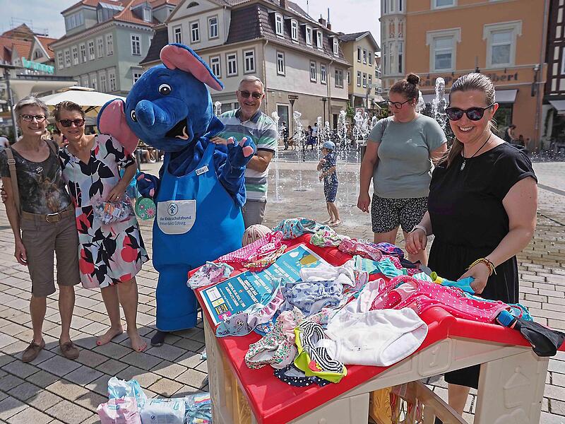 Aktion am Albertsplatz in Coburg