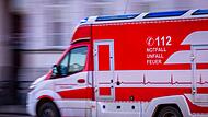Rettungswagen mit Blaulicht
