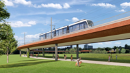 Über diese Brücke soll die Stadt-Umland-Bahn (StUB) einmal von Erlangen nach Herzogenaurach abbiegen. Doch noch nicht gibt es Fragezeichen.