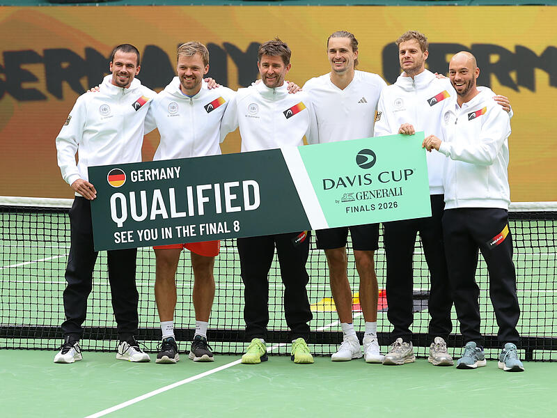 Die deutsche Davis-Cup-Mannschaft hat sich für die Endrunde in Bologna qualifiziert. Die deutsche Davis-Cup-Mannschaft hat sich für die Endrunde in Bologna qualifiziert.
