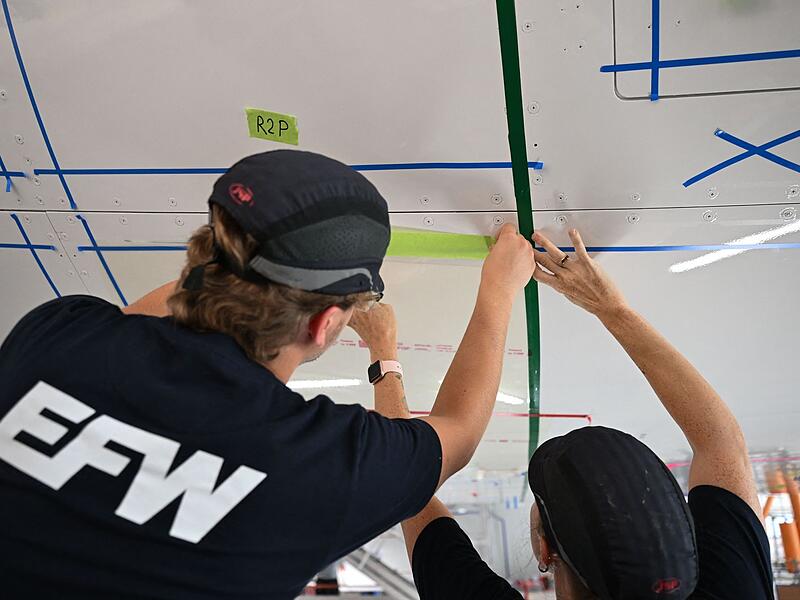 AeroSHARK-Installation an einem Airbus A330