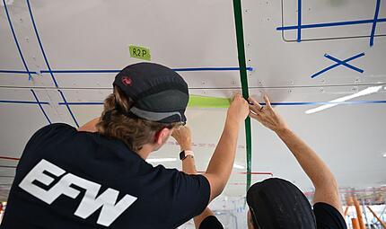AeroSHARK-Installation an einem Airbus A330