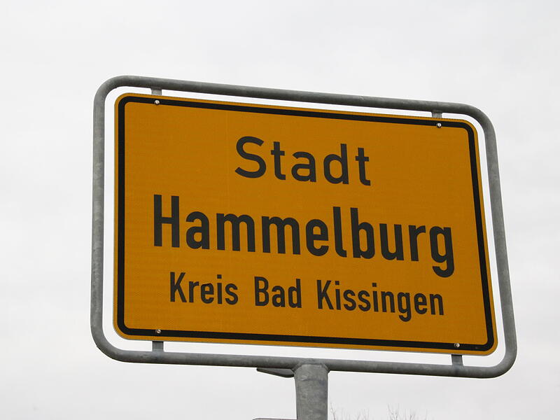 Stadt Hammelburg Symbol Ortsschild
