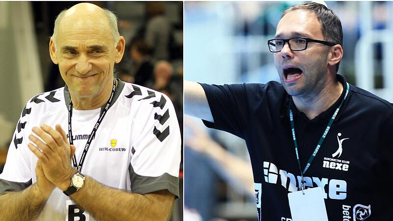 Der eine freut sich für seinen Sohn, der andere zeigt, von wem er das Talent hat: Hrvoje Horvat junior (re.), Sohn der Coburger Trainer-Legende Hrvoje Horvat (li.) übernimmt den Bundesligisten HSG Wetzlar. Der eine freut sich für seinen Sohn, der andere zeigt, von wem er das Talent hat: Hrvoje Horvat junior (re.), Sohn der Coburger Trainer-Legende Hrvoje Horvat (li.) übernimmt den Bundesligisten HSG Wetzlar.