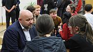 CSU-Kandidat und -Abgeordneter Jonas Geissler stellte sich den Fragen der Jugendlichen.