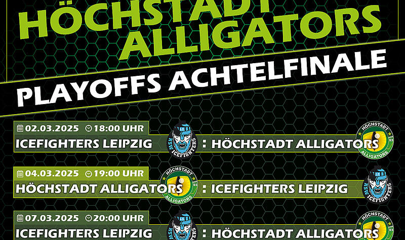 Höchstadt gegen Leipzig: Die Spieltermine Maximal fünf Partien zwischen dem Höchstadter EC und den Icefighters Leipzig könnte es geben. Das sind die Termine.