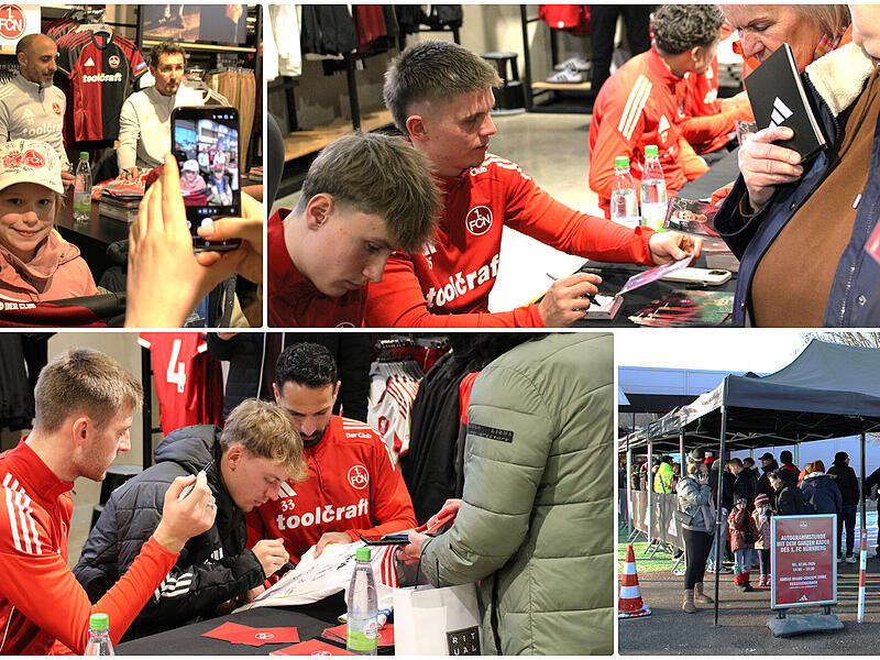 So war die Autogrammstunde des 1. FC N&uuml;rnberg in Herzogenaurach.