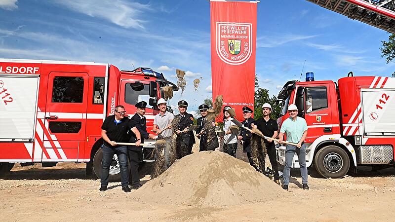Hier entsteht das neue Feuerwehrger&auml;tehaus in Memmelsdorf.