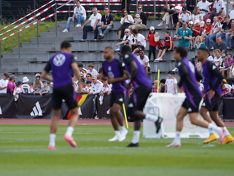 Auch die kleinen Tore kamen beim DFB-Training in Herzogenaurach zum Einsatz.