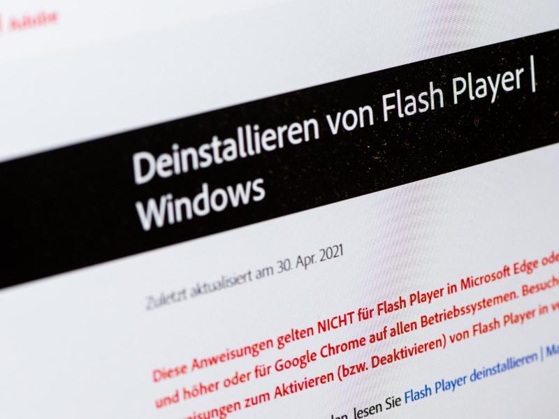 Flash Deinstallation