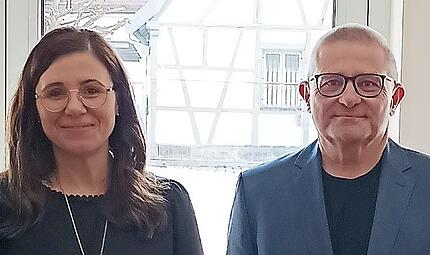 F&ouml;rderung f&uuml;r den FSV Leutenbach: Ulrike G&ouml;tz und Reinhardt Weber.