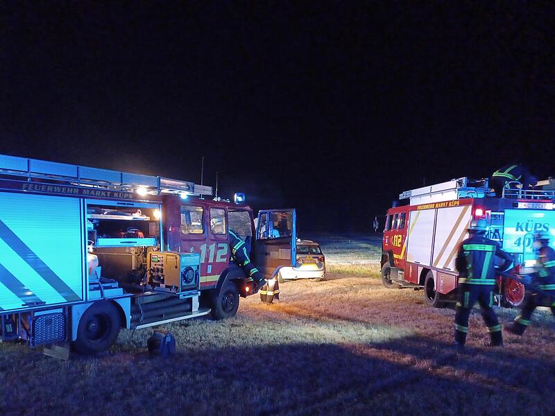 Die Küpser Feuerwehr war an der Einsatzstelle aktiv.